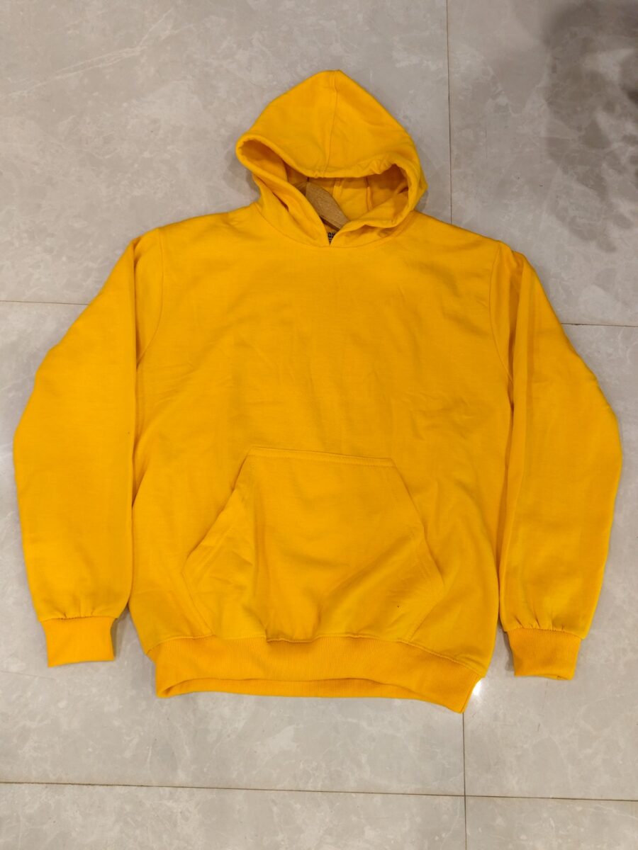 Yellow Stylish Casual Wear Winter Hoodies for Men