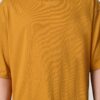 Yellow Round Neck Drop-Shoulder Sleeves Cotton Oversized T-shirt