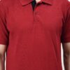 Men Solid Polo Neck Cotton Blend BlueT-Shirt