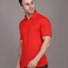 WhatsApp Image 2026-01-13 at 11.25.28 AM (4) Men Solid Polo Neck Cotton Blend Sky Red T-Shirt