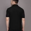 Men Solid Polo Neck Cotton Blend Black T-Shirt
