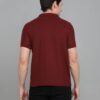 Men Solid Polo Neck Cotton Blend Maroon T-Shirt