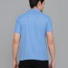 Men Solid Polo Neck Cotton Blend Sky Blue T-Shirt