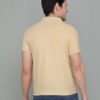 Men Solid Polo Neck Cotton Blend Biege T-Shirt