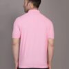 Men Solid Polo Neck Cotton Blend Pink T-Shirt