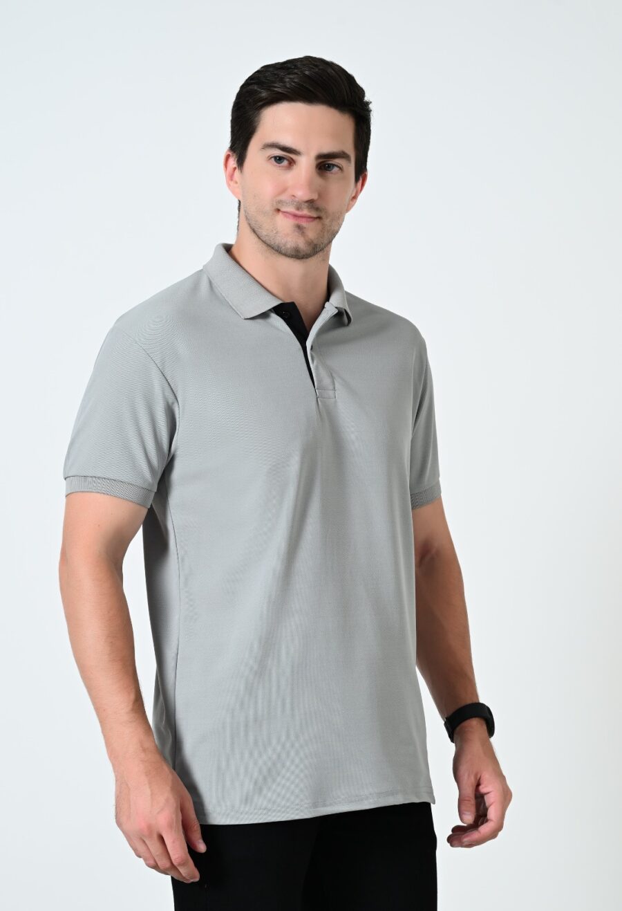 WhatsApp Image 2026-01-20 at 11.42.46 AM Short Sleeves Polo Collar T-shirt Grey