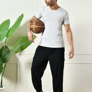 WhatsApp Image 2026-01-20 at 11.42.55 AM (1) Men's Jogger Cargo Trousers | Loose Fit Solid Korean Stretchable Pants with 4 Pockets