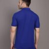 Men Solid Polo Neck Cotton Blend BlueT-Shirt