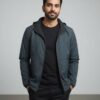 Men’s Lightweight Hooded Casual Jacket – Charcoal Grey