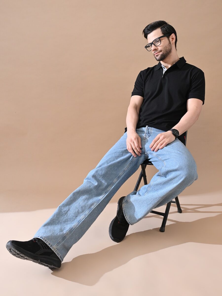 WhatsApp Image 2026-01-20 at 11.43.42 AM Short Sleeves Polo Collar T-shirt Black