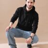 Black Stylish Casual Wear Winter Hoodies for Men