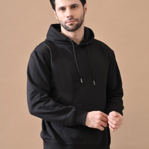 Black Stylish Casual Wear Winter Hoodies for Men