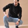 Black Stylish Casual Wear Winter Hoodies for Men