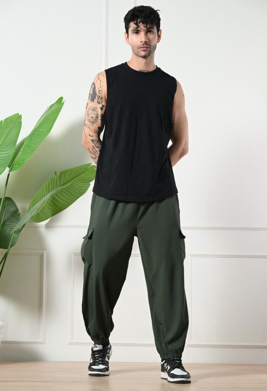 WhatsApp Image 2026-01-20 at 11.43.52 AM (1) Men's Jogger Cargo Trousers | poplin Lycra Loose Fit Solid Korean Stretchable Pants with 4 Pockets